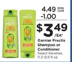 Kroger Garnier Fructis Shampoo or Conditioner offer