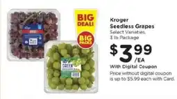 Kroger Kroger Seedless Grapes offer