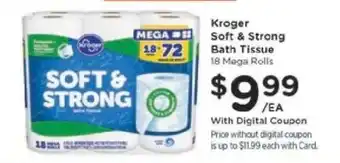 Kroger Kroger Soft & Strong Bath Tissue offer