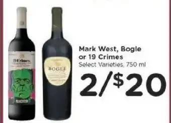 Kroger Mark West, Bogle or 19 Crimes offer