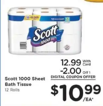 Kroger Scott 1000 Sheet Bath Tissue offer