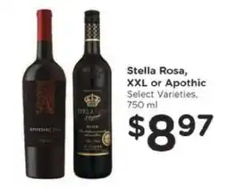 Kroger Stella Rosa, XXL or Apothic offer