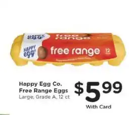 Kroger Happy Egg Co. Free Range Eggs offer