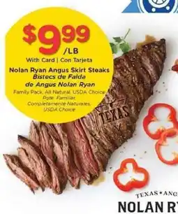 Kroger Nolan Ryan Angus Skirt Steaks offer
