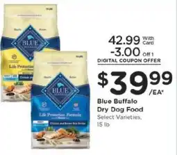 Kroger Blue Buffalo Dry Dog Food offer