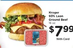 Kroger Kroger 93% Lean Ground Beef offer