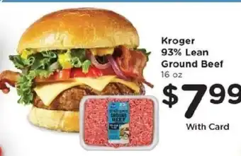 Kroger Kroger 93% Lean Ground Beef offer