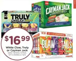 Kroger White Claw, Truly or Cayman Jack offer