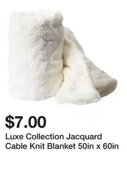Five Below Luxe Collection Jacquard Cable Knit Blanket 50in x 60in offer