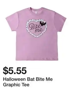 Five Below Halloween Bat Bite Me Graphic Tee offer