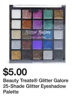 Five Below Beauty Treats Glitter Galore 25-Shade Glitter Eyeshadow Palette offer