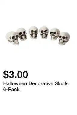 Five Below Halloween Decorative Skulls 6-Pack offer