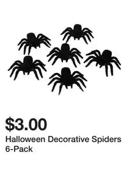 Five Below Halloween Decorative Spiders 6-Pack offer