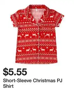 Five Below Short-Sleeve Christmas PJ Shirt offer