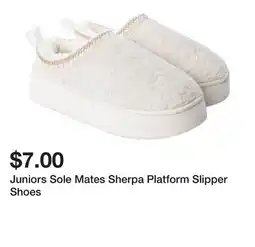 Five Below Juniors Sole Mates Sherpa Platform Slipper Shoes offer