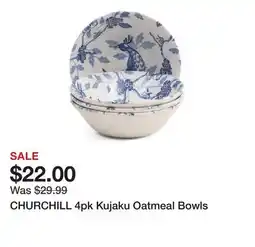 Marshalls CHURCHILL 4pk Kujaku Oatmeal Bowls offer