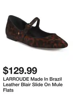 Marshalls LARROUDE Made In Brazil Leather Blair Slide On Mule Flats offer