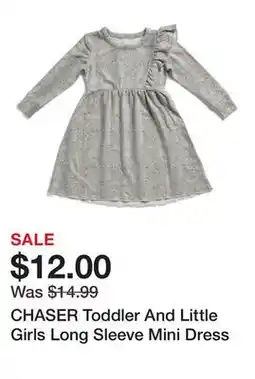 Marshalls CHASER Toddler And Little Girls Long Sleeve Mini Dress offer