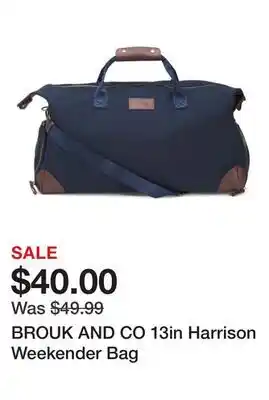 Marshalls BROUK AND CO 13in Harrison Weekender Bag offer