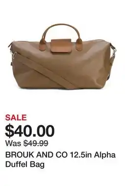 Marshalls BROUK AND CO 12.5in Alpha Duffel Bag offer
