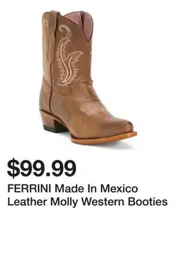 Marshalls FERRINI Made In Mexico Leather Molly Western Booties offer