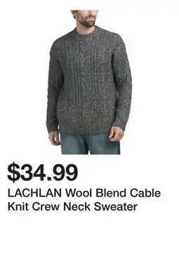 Marshalls LACHLAN Wool Blend Cable Knit Crew Neck Sweater offer