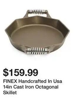 Marshalls FINEX Handcrafted In Usa 14in Cast Iron Octagonal Skillet offer