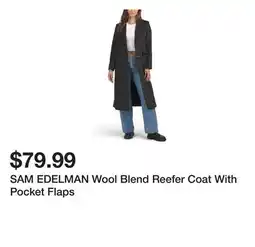 Marshalls SAM EDELMAN Wool Blend Reefer Coat With Pocket Flaps offer