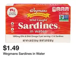 Wegmans Wegmans Sardines in Water offer