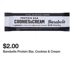 Wegmans Barebells Protein Bar, Cookies & Cream offer