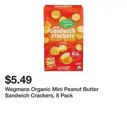 Wegmans Wegmans Organic Mini Peanut Butter Sandwich Crackers, 8 Pack offer