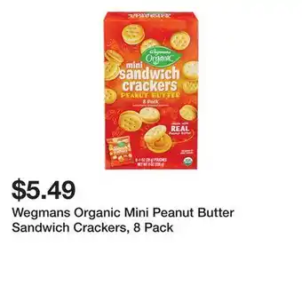 Wegmans Wegmans Organic Mini Peanut Butter Sandwich Crackers, 8 Pack offer