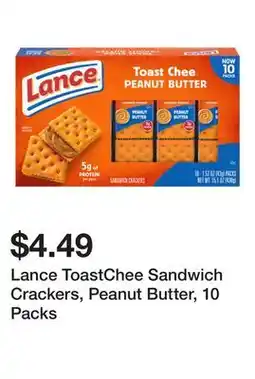 Wegmans Lance ToastChee Sandwich Crackers, Peanut Butter, 10 Packs offer