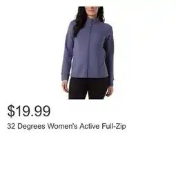 Costco 32 Degrees Women's Active Full-Zip offer