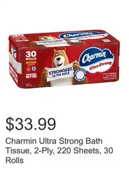 Costco Charmin Ultra Strong Bath Tissue, 2-Ply, 220 Sheets, 30 Rolls offer