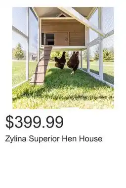 Costco Zylina Superior Hen House offer
