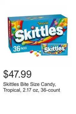 Costco Skittles Bite Size Candy, Tropical, 2.17 oz, 36-count offer