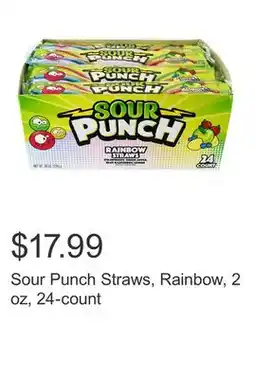 Costco Sour Punch Straws, Rainbow, 2 oz, 24-count offer