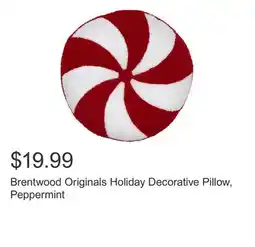 Costco Brentwood Originals Holiday Decorative Pillow, Peppermint offer