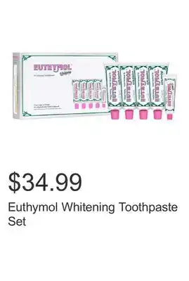 Costco Euthymol Whitening Toothpaste Set offer