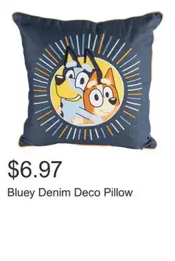 Costco Bluey Denim Deco Pillow offer