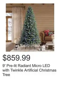 Costco 9' Pre-lit Radiant Micro LED with Twinkle Artificial Christmas Tree offer