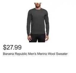 Costco Banana Republic Men's Merino Wool Sweater offer