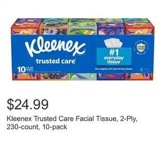 Costco Kleenex Trusted Care Facial Tissue, 2-Ply, 230-count, 10-pack offer