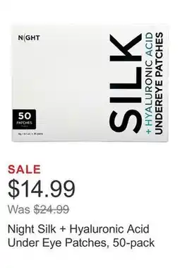 Costco Night Silk + Hyaluronic Acid Under Eye Patches, 50-pack offer