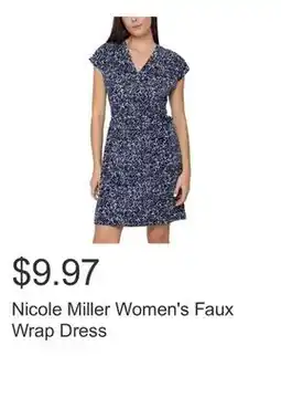Costco Nicole Miller Women's Faux Wrap Dress offer