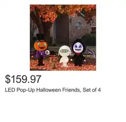 Costco LED Pop-Up Halloween Friends, Set of 4 offer