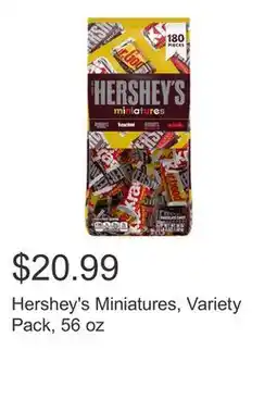 Costco Hershey's Miniatures, Variety Pack, 56 oz offer