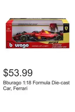 Costco Bburago 1:18 Formula Die-cast Car, Ferrari offer