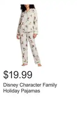 Costco Disney Character Family Holiday Pajamas offer